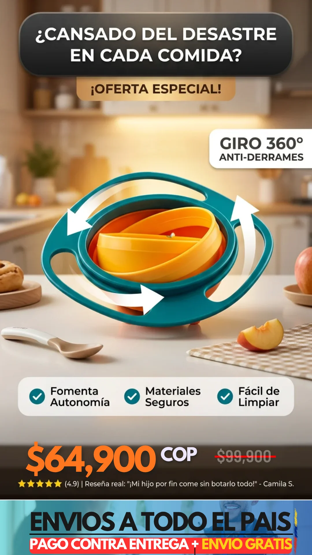 Gearmax Gyro 360 Plato Infantil antiderrames